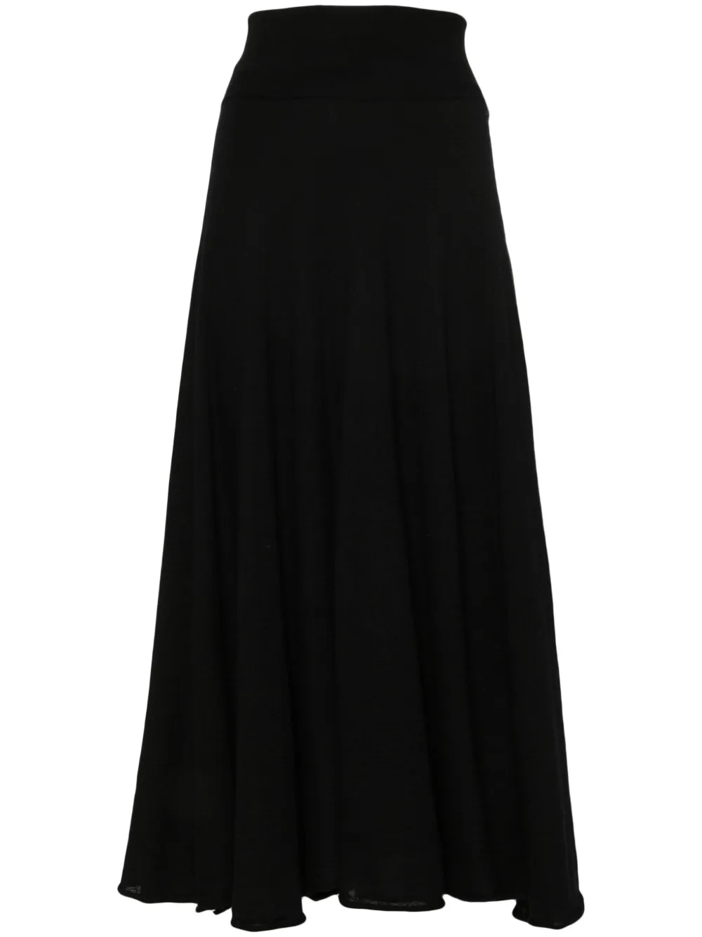 Extreme cashmere Spin midi-rok Zwart