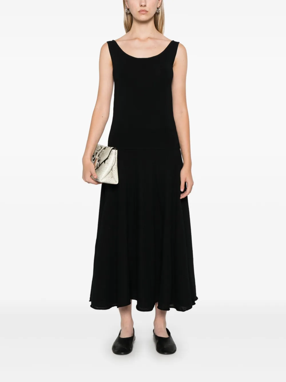 extreme cashmere Spin midi skirt - Zwart
