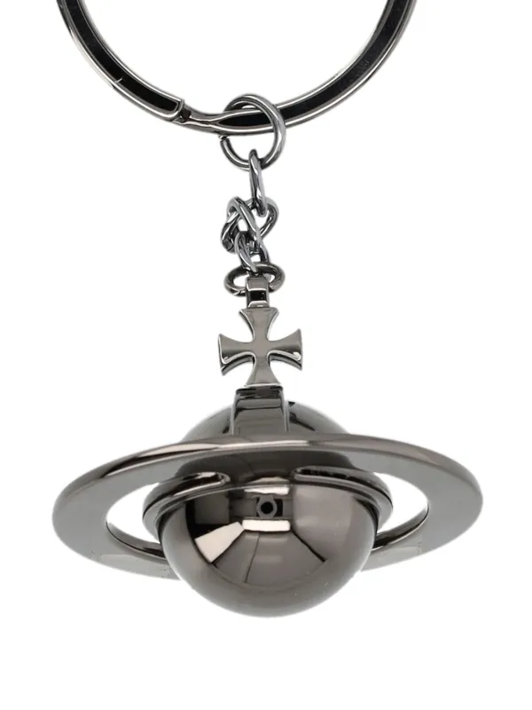 Vivienne Westwood 3D Orb Gunmetal Keyring | Black | FARFETCH