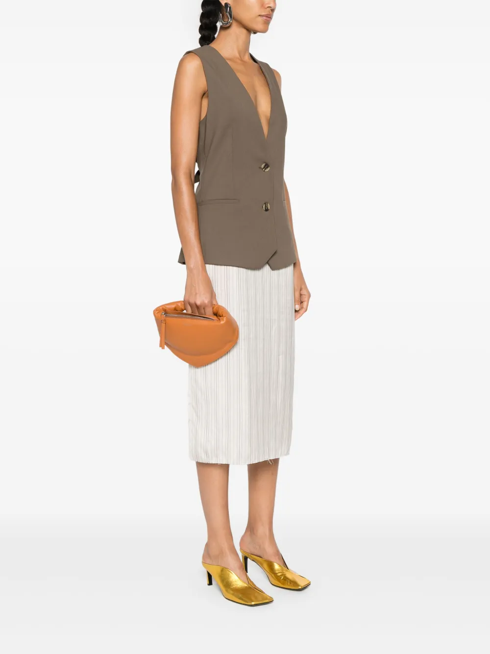 FEDERICO CINA mini Tortellino shoulder bag - Bruin