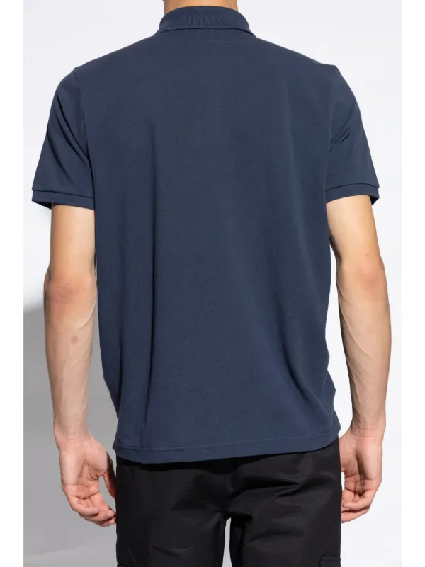 Moose Knuckles logo-appliqué Polo Shirt | Blue | FARFETCH IN