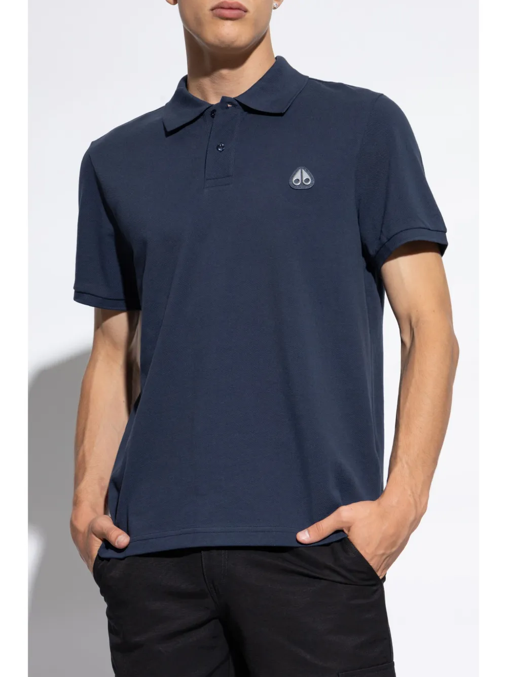 Moose Knuckles logo-appliqué Polo Shirt | Blue | FARFETCH