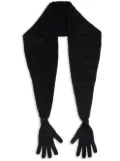 Moschino glove-detail scarf - Black