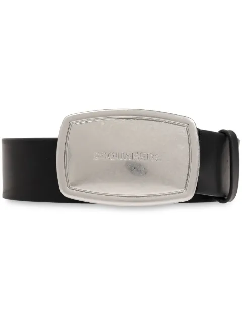 DSQUARED2 logo-engraved leather belt Men