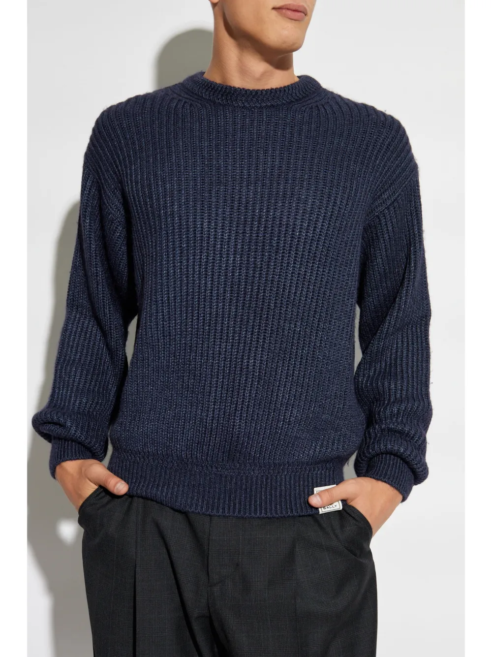 Bally Trui met logopatch Blauw