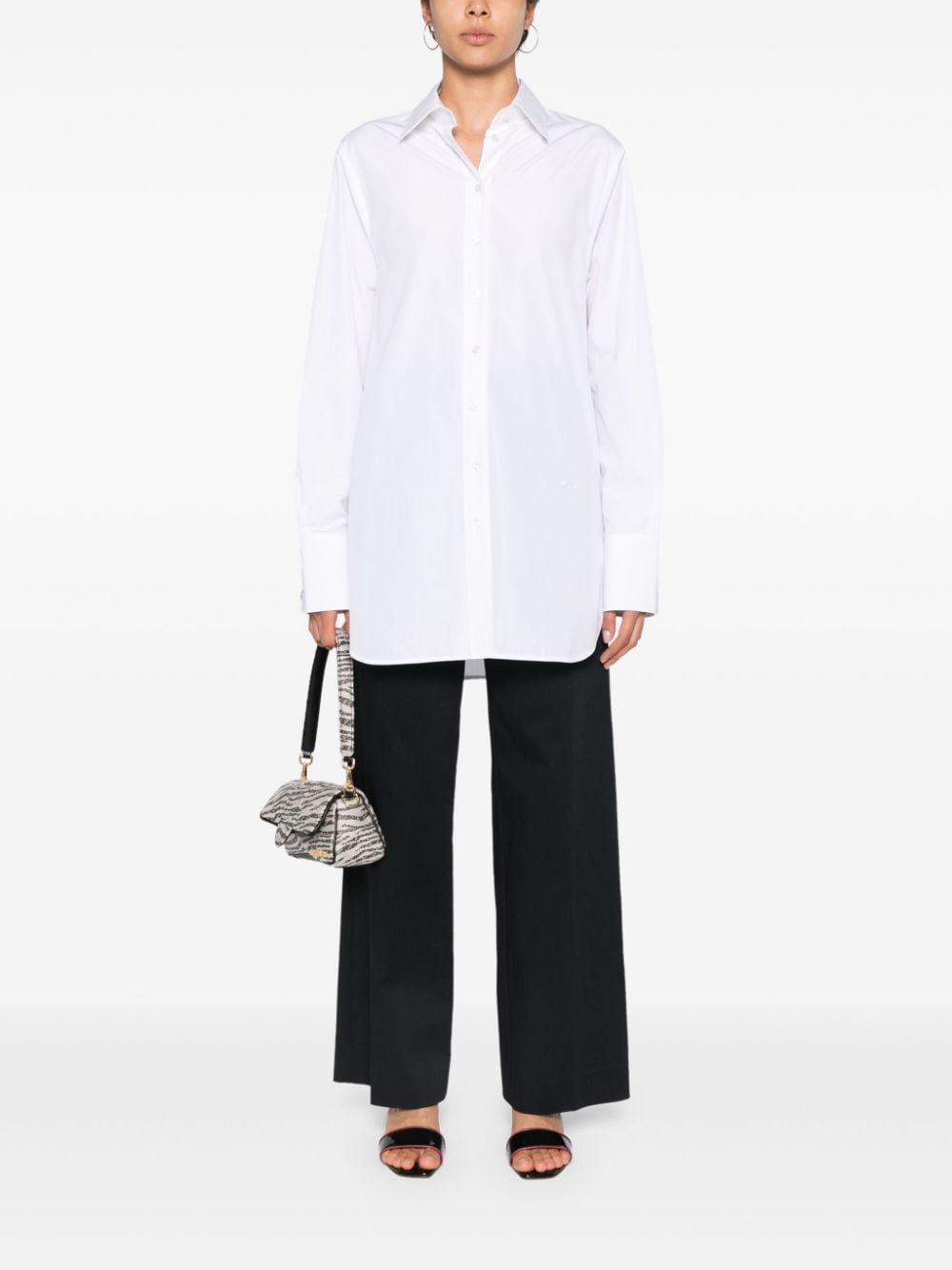 Shop Stella Mccartney Snapped Shirt In White