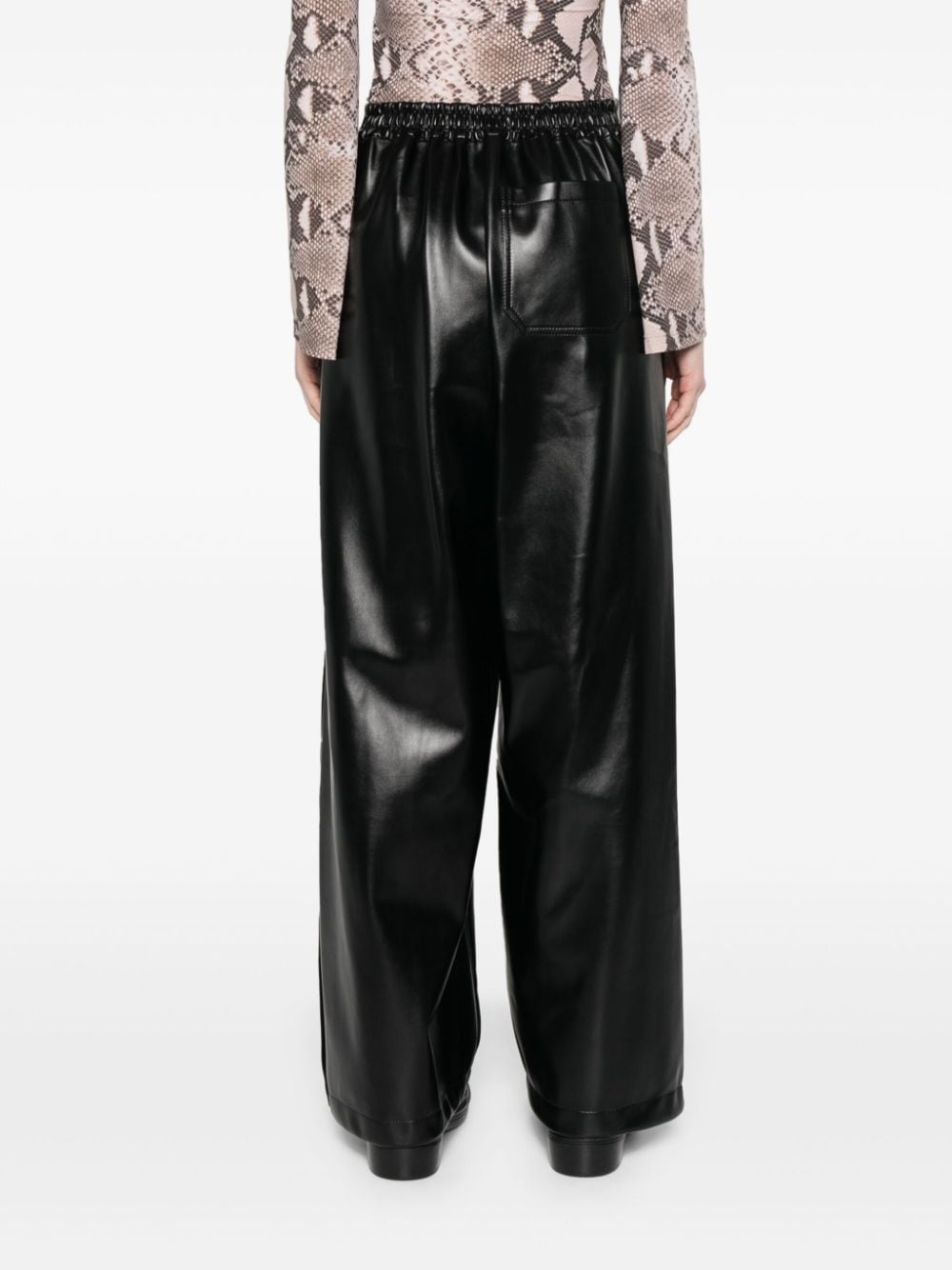 Shop Stella Mccartney Faux-leather Trousers In Schwarz