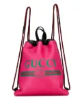 Gucci Pre-Owned 2016-2023 Logo Drawstring backpack - Pink