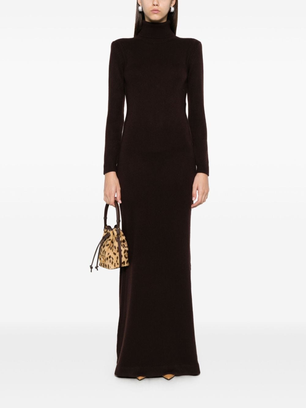 Shop Tom Ford Cashmere Maxi Dress In Brown