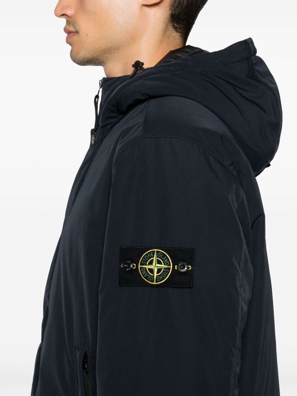 Shop Stone Island Compass-badge Jacket In Blue