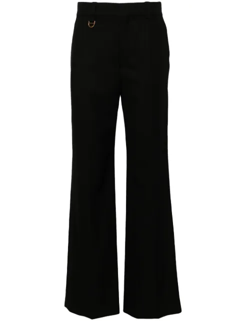 Chloé pantalones de lana en tejido grain de poudre