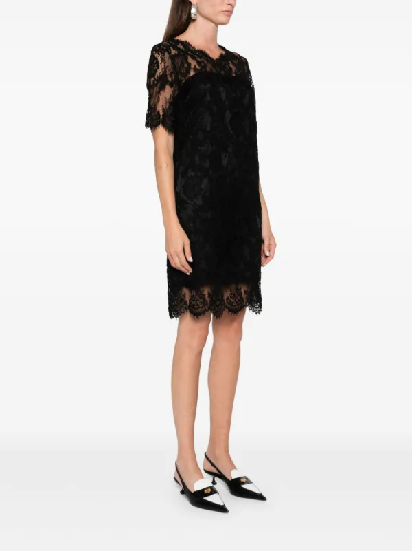 ワンピース ERMANNO SCERVINO LACE SHORT DRESS Ermanno Scervino corded-lace Mini Dress | Black | FARFETCH TR