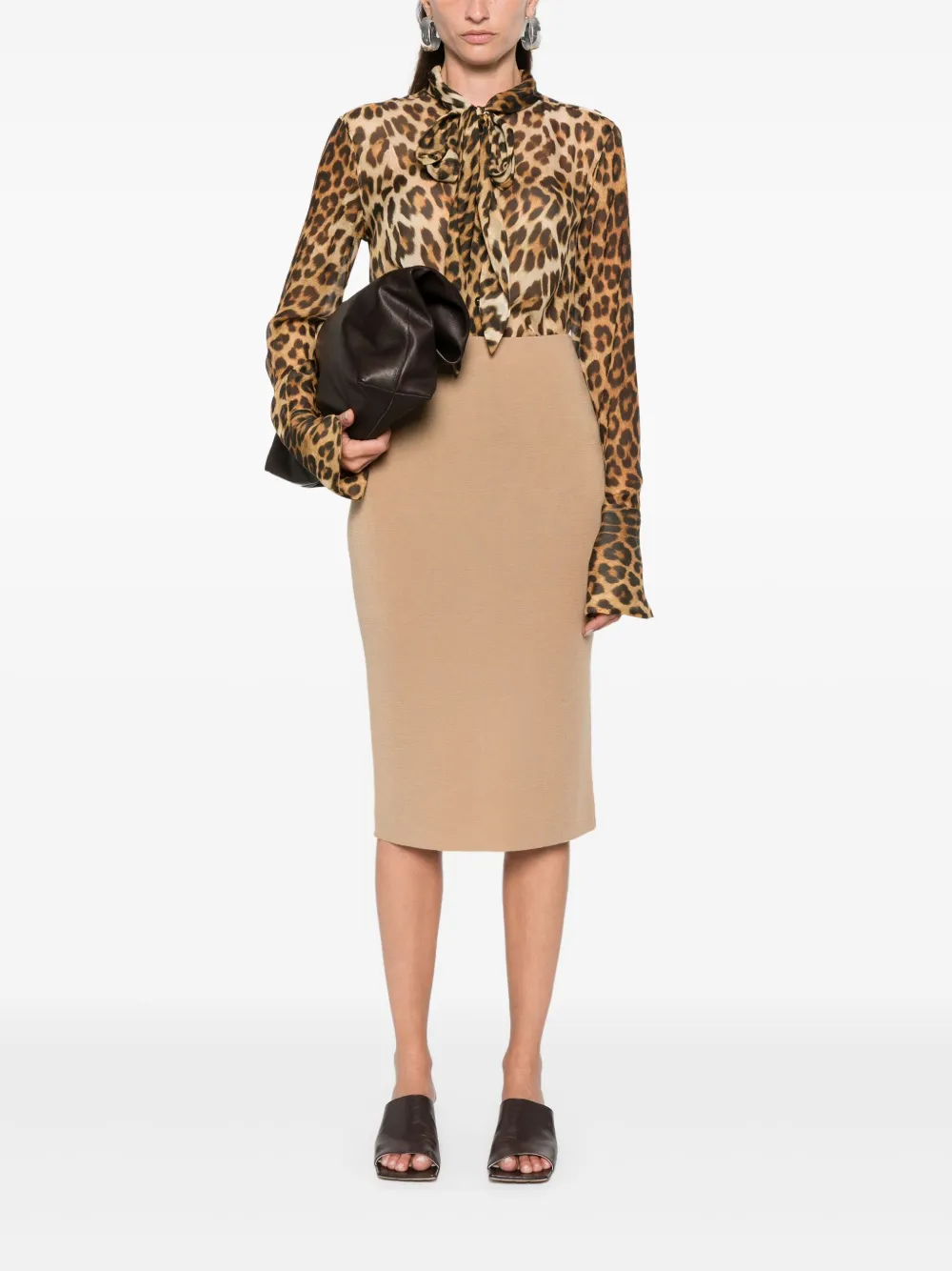 Ermanno Scervino Blouse met dierenprint - Beige