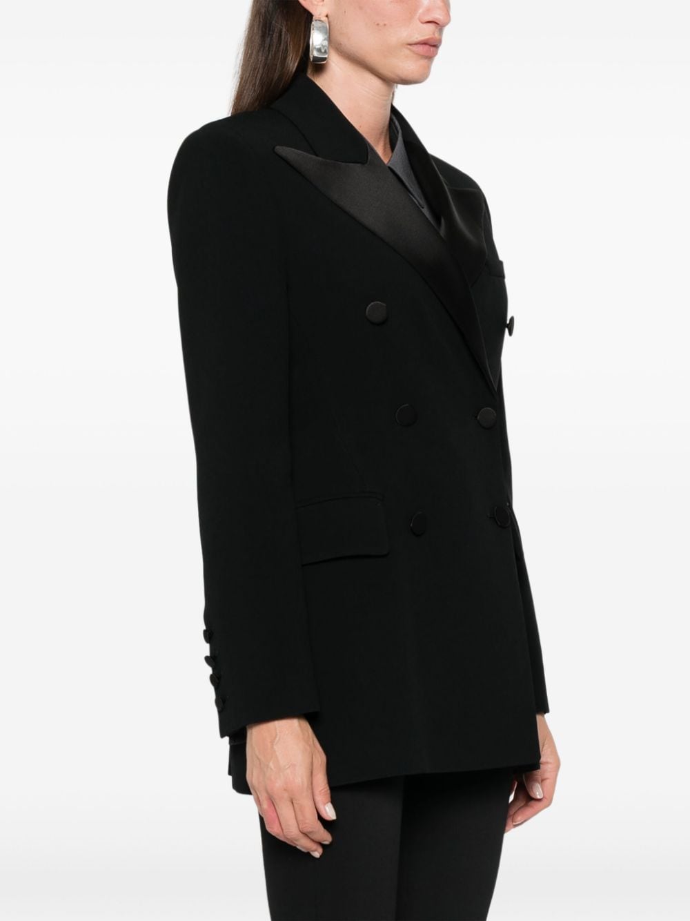 Shop Ermanno Scervino Double-breasted Dinner Jacket In Black