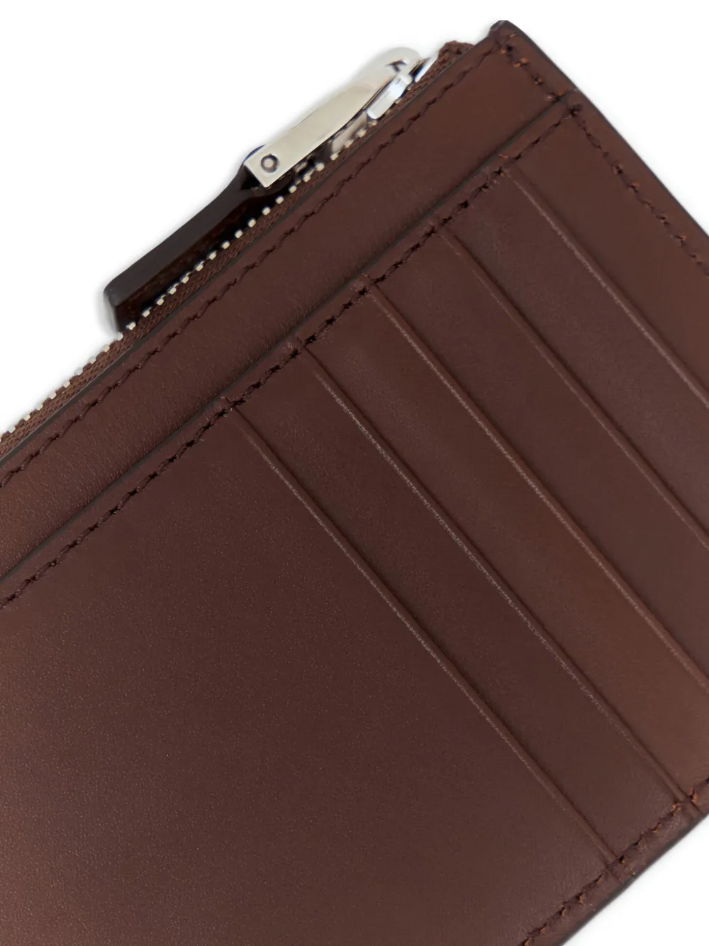 Max Mara Leren portemonnee Bruin