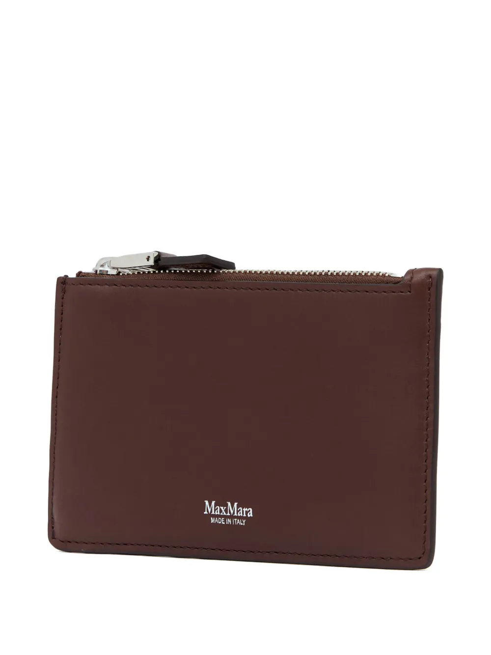 Max Mara Leren portemonnee Bruin