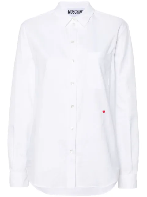 Moschino heart-embroidered shirt