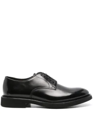 Acne Studios レザー ダービーシューズ | ブラック | FARFETCH JP