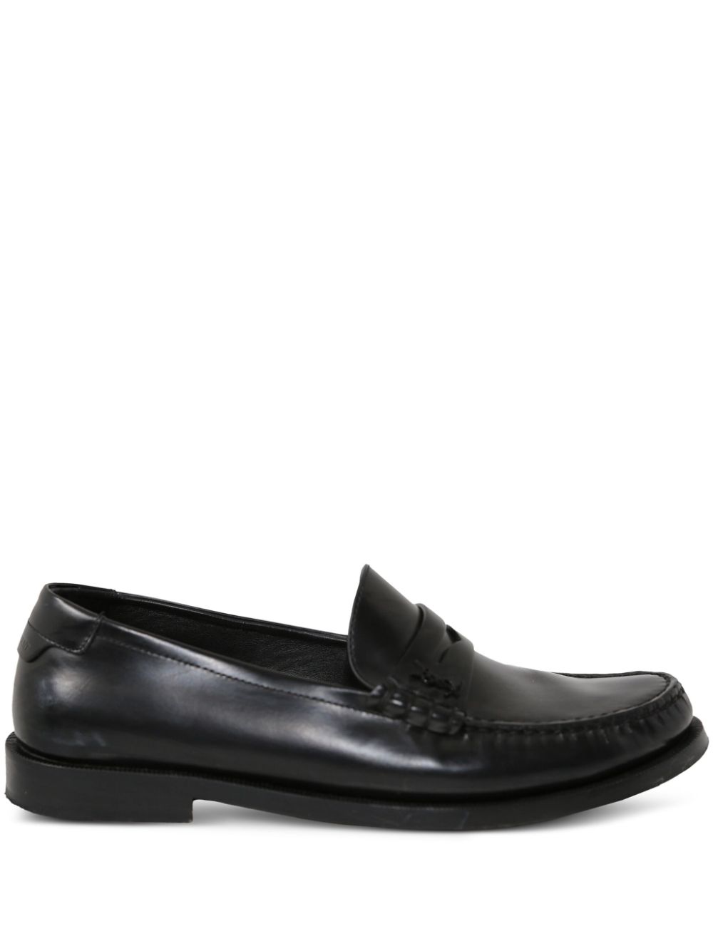 penny-slot leather loafers