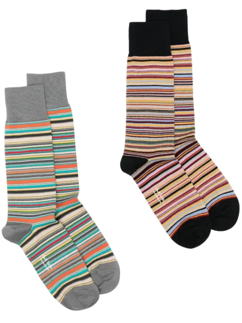 Paul Smith 2-pack randiga strumpor