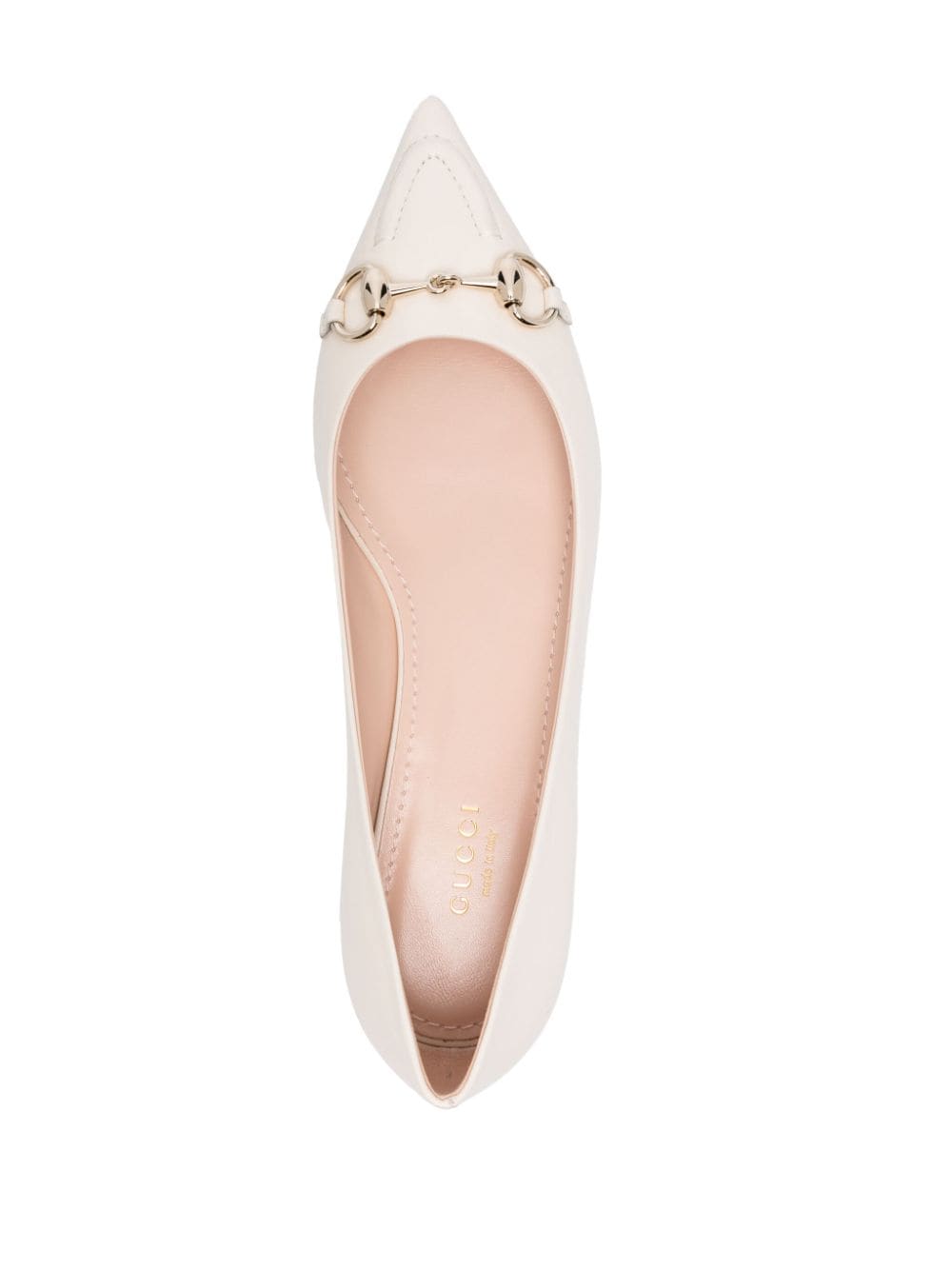 Gucci Ballerina's met Horsebit-detail Beige