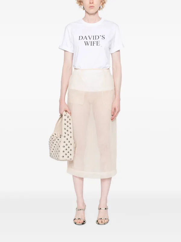 【税関/送料込】VICTORIA BECKHAM ★ 「ギャザード」Tシャツ Victoria Beckham David's Wife T-shirt | White | FARFETCH JO