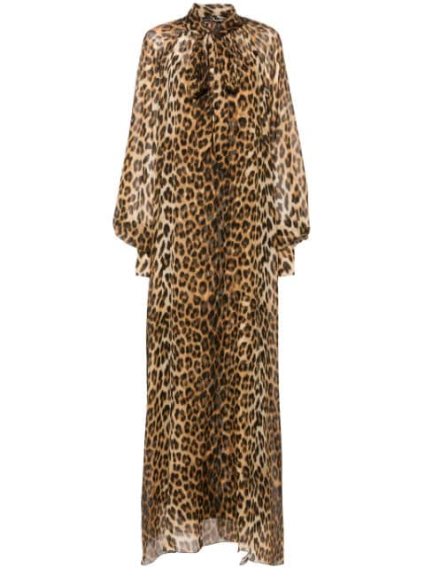 Ermanno Scervino animal-print silk kaftan