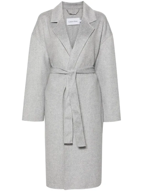 Grey calvin klein coat clearance