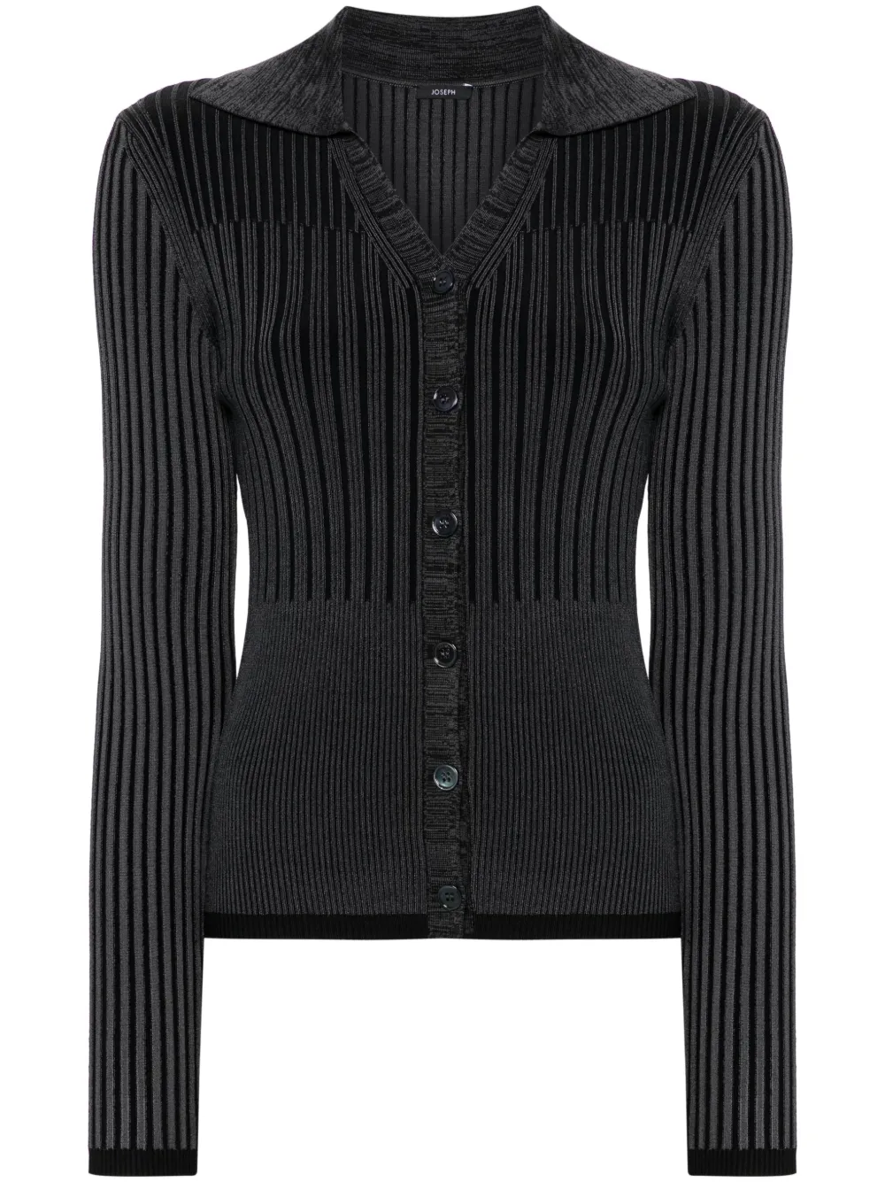 JOSEPH Ribgebreid vest Grijs