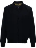 A.P.C. logo-embroidered bomber jacket - Blue