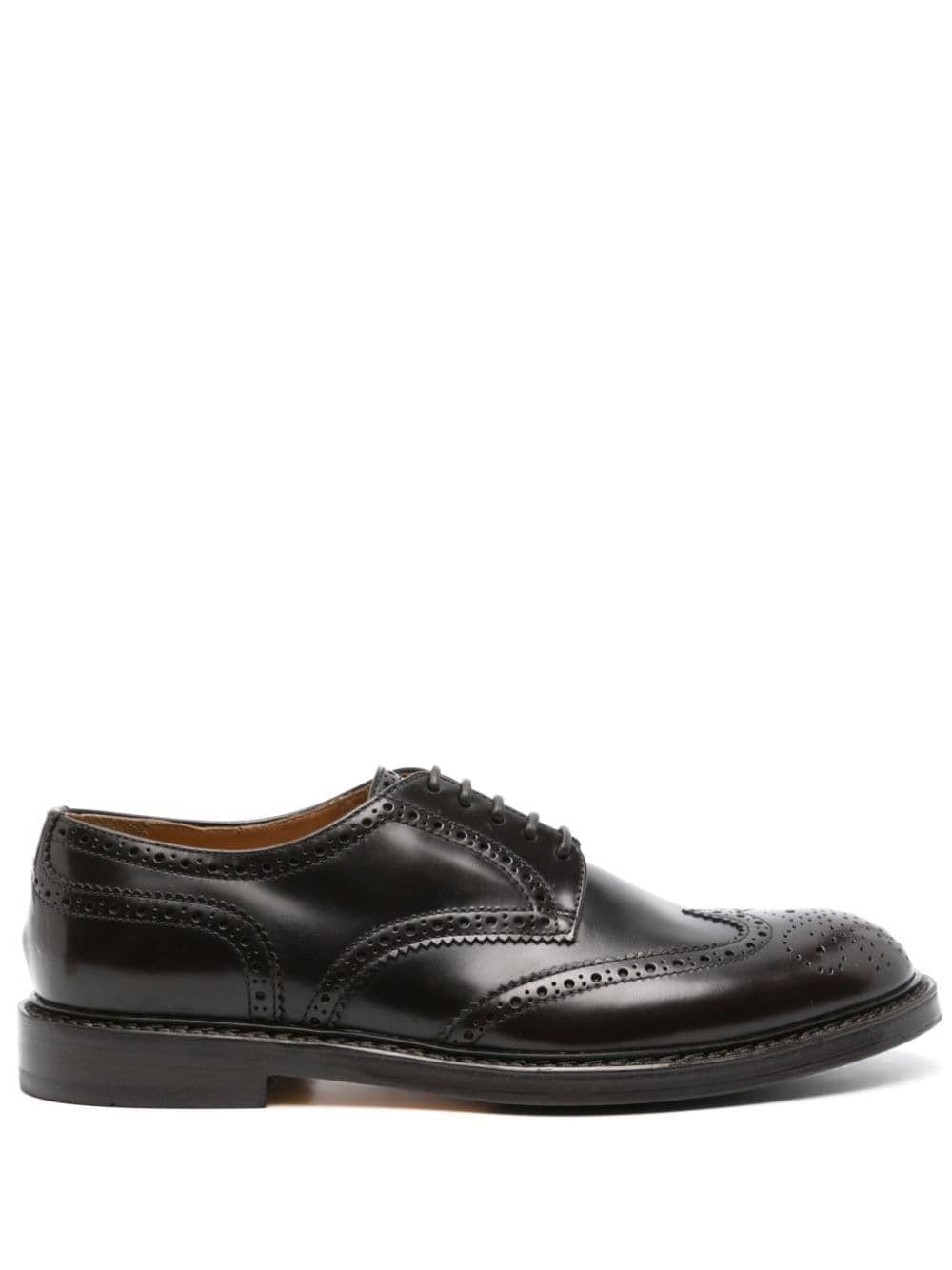 Shop Doucal's Leather Oxford Shoes In Brown