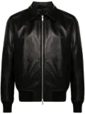 Lardini leather bomber jacket - Black