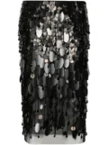 DES PHEMMES sequinned skirt - Black