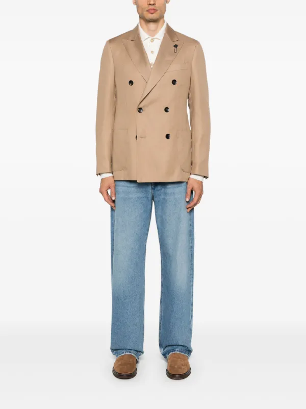 LARDINI ジャケット LARDINI (ラルディーニ) ダブル 6ツ釦 ケーブルニット ジャケット