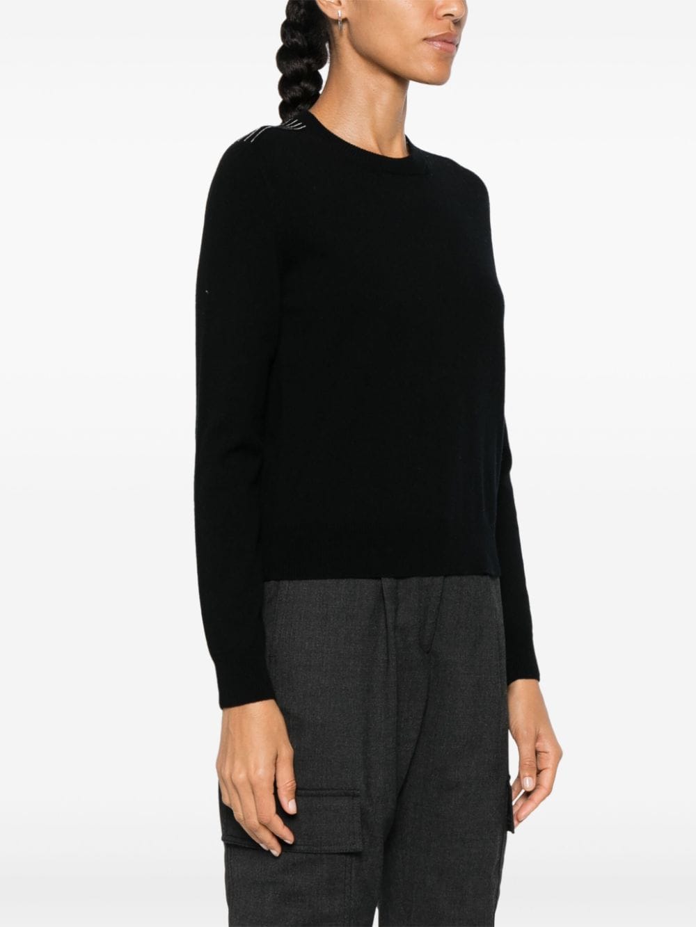 Shop Peserico Punto Luce-chain Sweater In Schwarz