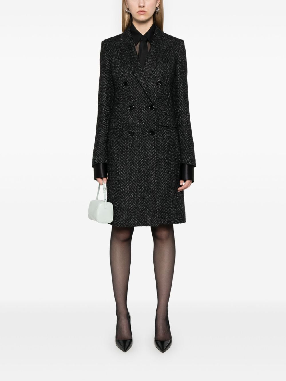 Shop Tagliatore C-parigi Coat In Black