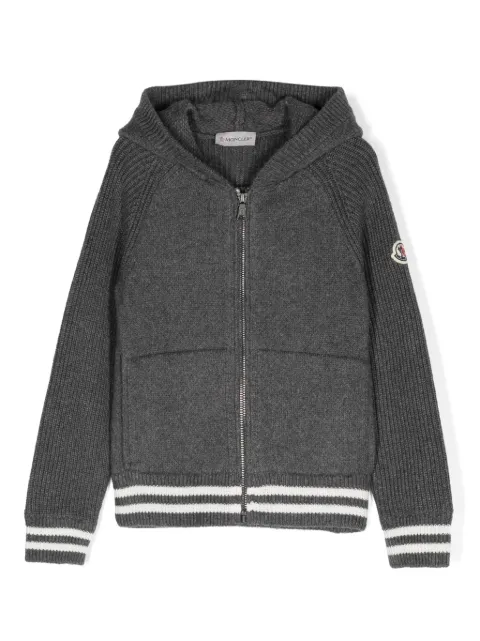 Moncler Enfant logo-patch cardigan
