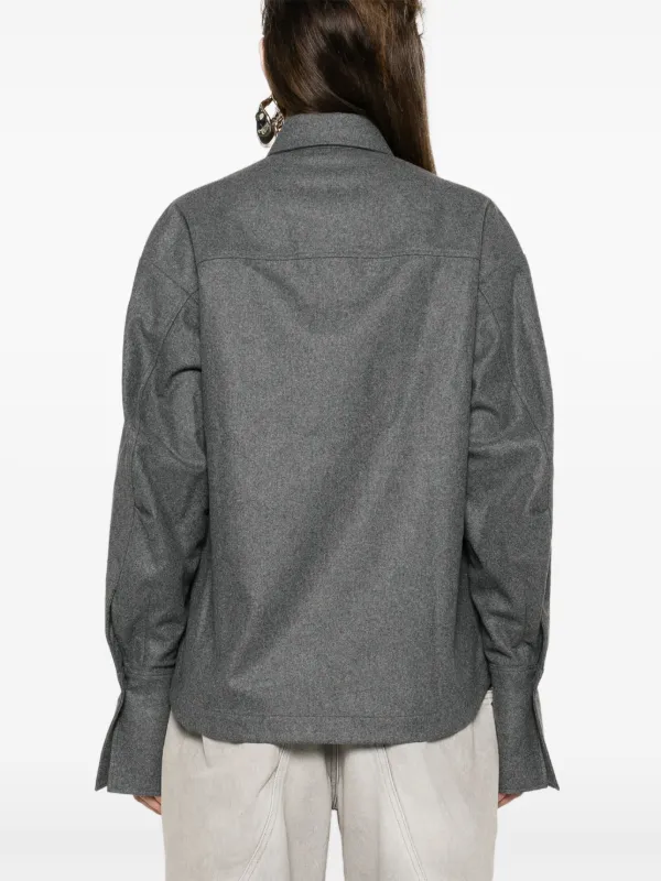The Attico Eliza Shirt | Grey | FARFETCH