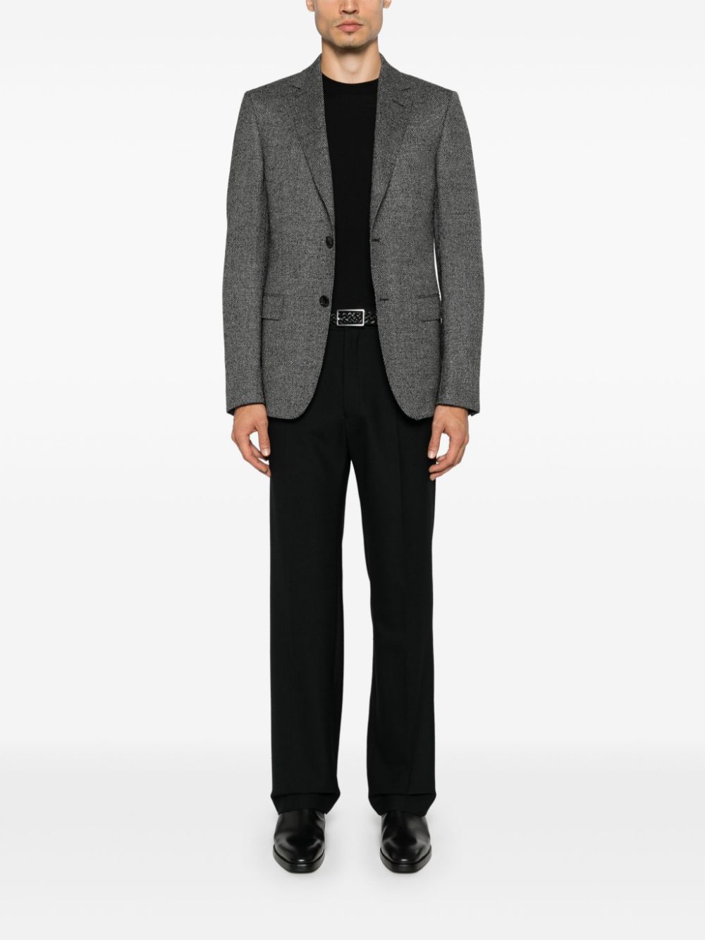 Zegna Gebreide blazer - Grijs