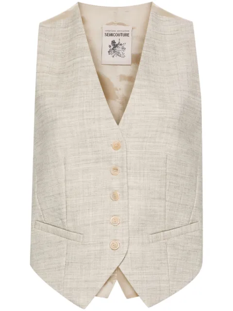 Semicouture virgin wool waistcoat 