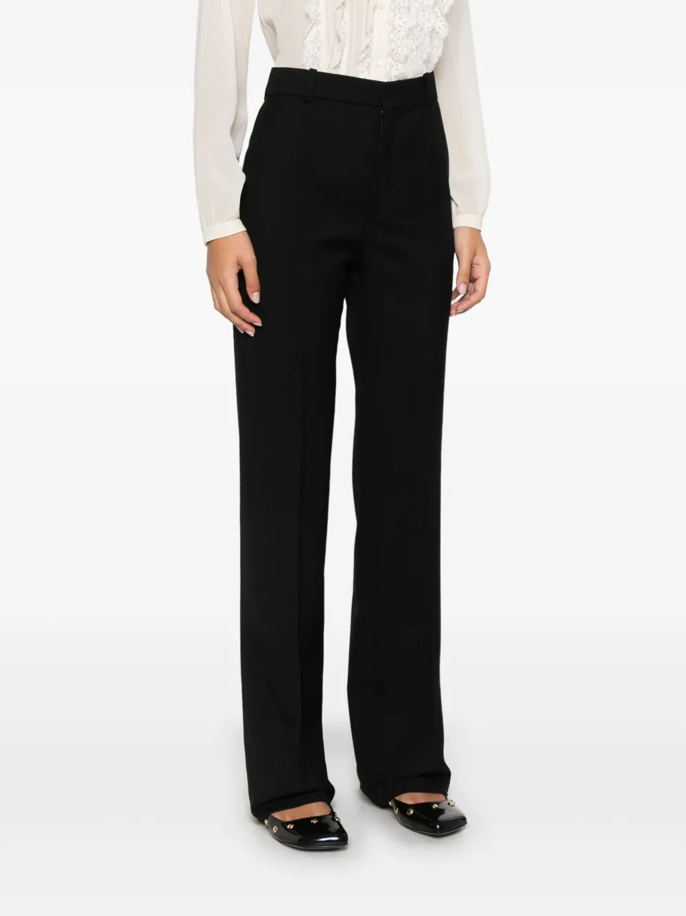  Chloé Virgin-wool Tailored Trousers - Black 