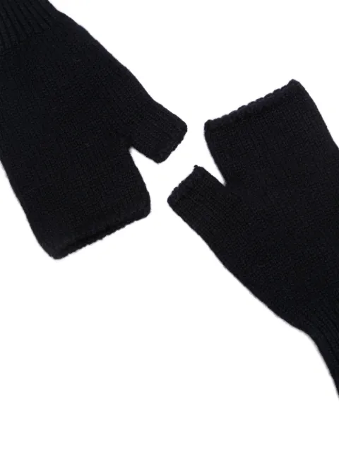 Barrie shearling-trim fingerless gloves C168835 - 1