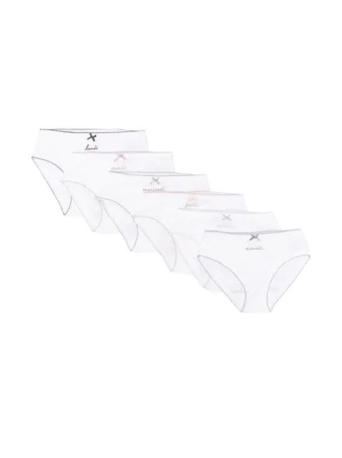 Bonpoint set de siete piezas de ropa interior bordadas