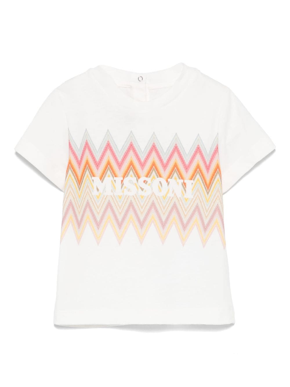 Shop Missoni Chevron-print T-shirt In White