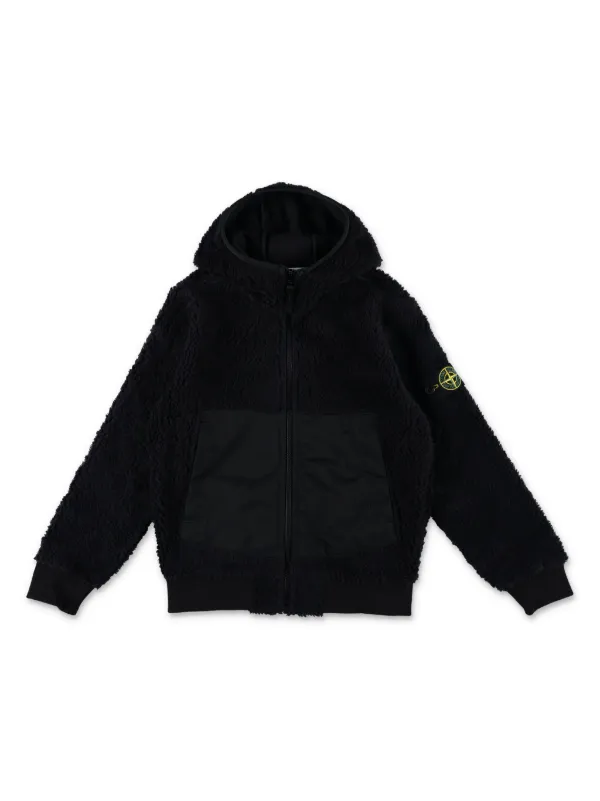 Stone Island Junior コンパスモチーフ パーカー | ブラック | FARFETCH JP