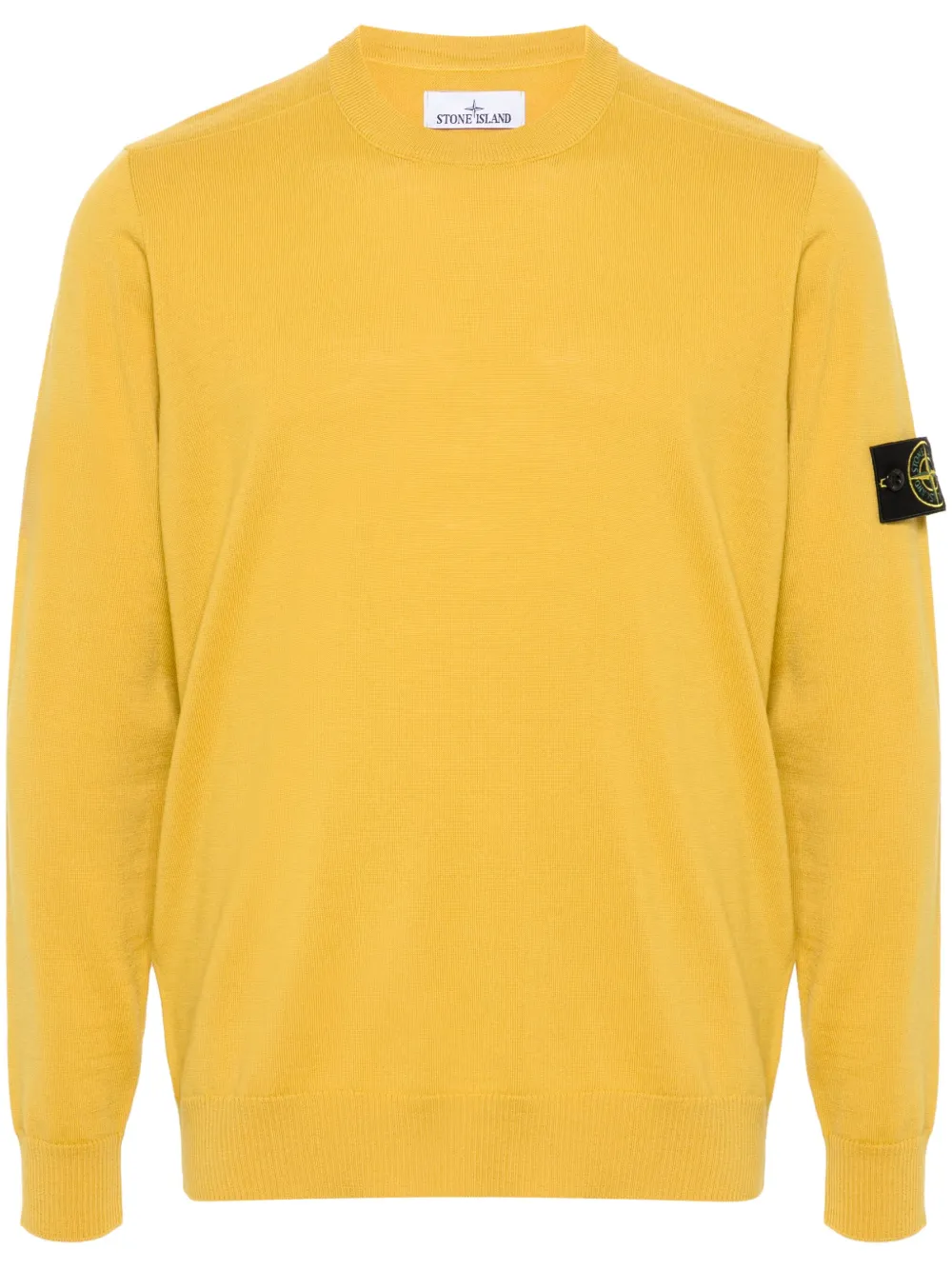 Stone Island Trui met Compass-logopatch Geel