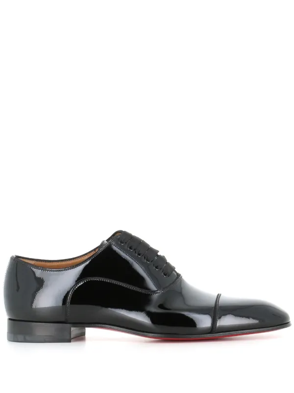 Christian Louboutin Chaussures En Cuir Greggo à Lacets Noir FARFETCH FR