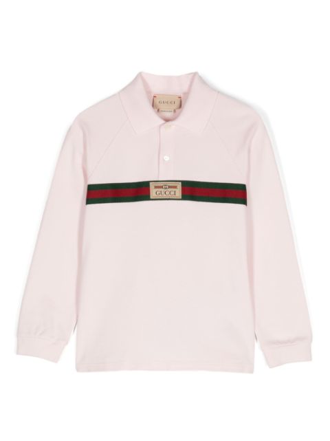 Gucci Kids Poloshirt mit Logo-Applikation