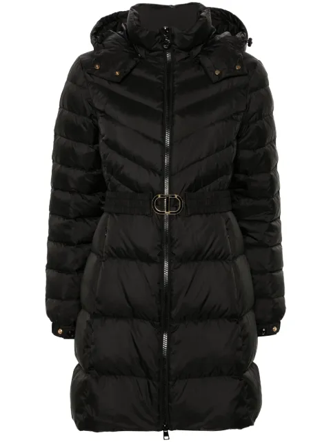 TWINSET belted padded coat