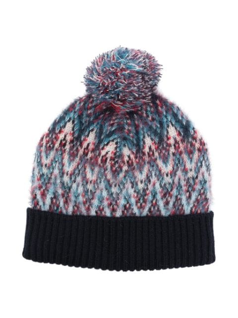 Missoni Kids gorro tejido en zigzag